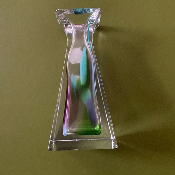 Handmade Russian Confetti Drip Crystal Vase - Picture 1 of 6